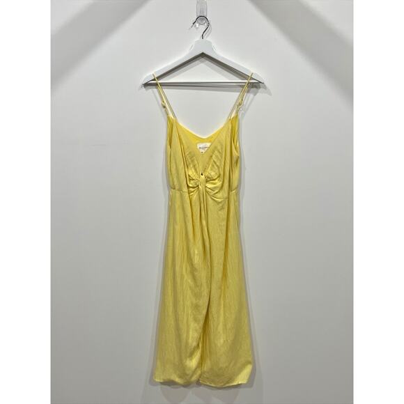 Revolve Line and Dot Yellow Sun Dress - Picture 2 of 8
